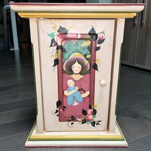 Wooden cabinet beautifully painted -vintage